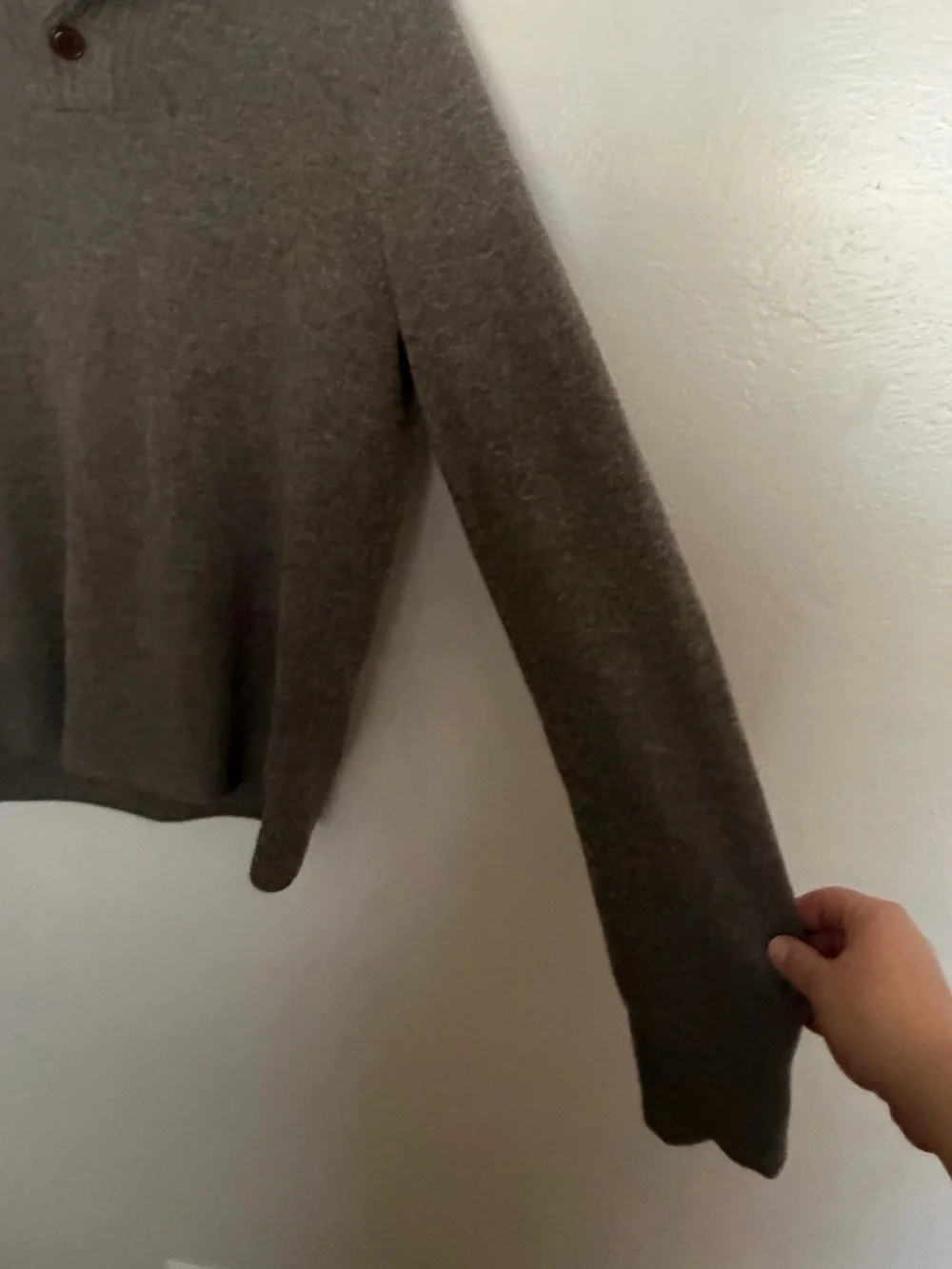 J. Crew Men's Turtleneck Sweater in Taupe, 100% wool